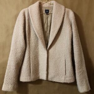 Eileen Fisher | Boucle Weave Wool Blend Textured Blazer Shawl Collar Size S